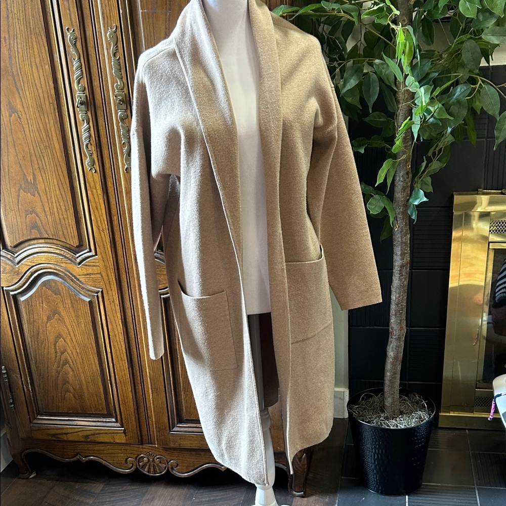 Tribal LS Coatigan With Pockets open Sweater long M